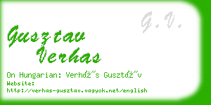 gusztav verhas business card